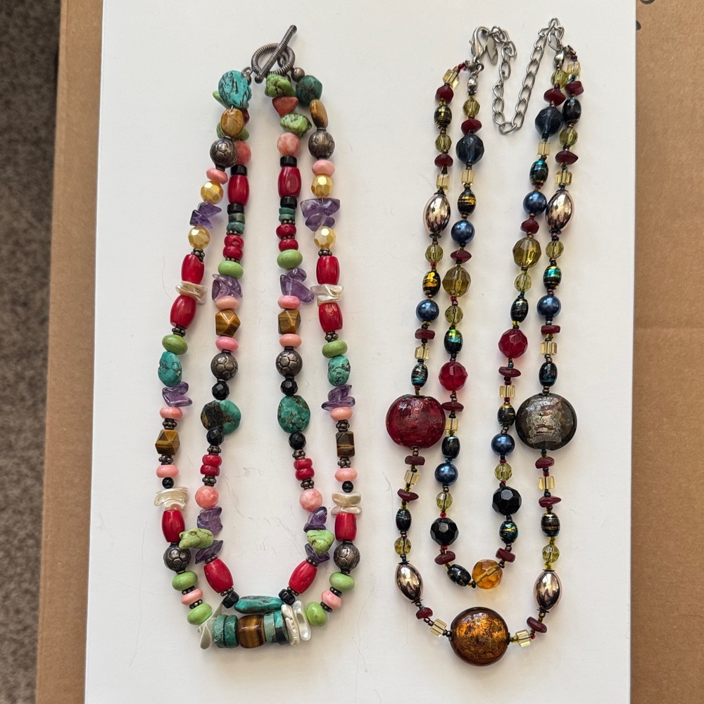 Colorful Beaded Necklace Set
